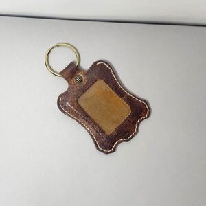 FRYE Leather Picture Frame Key Chain Ring